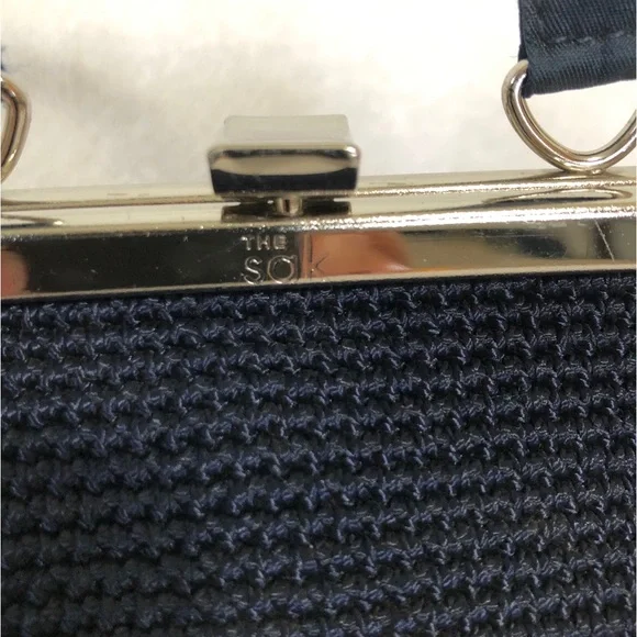 PREOWNED THE SAK Elegant Black mini lined snap closure Handbag - Picture 2 of 7